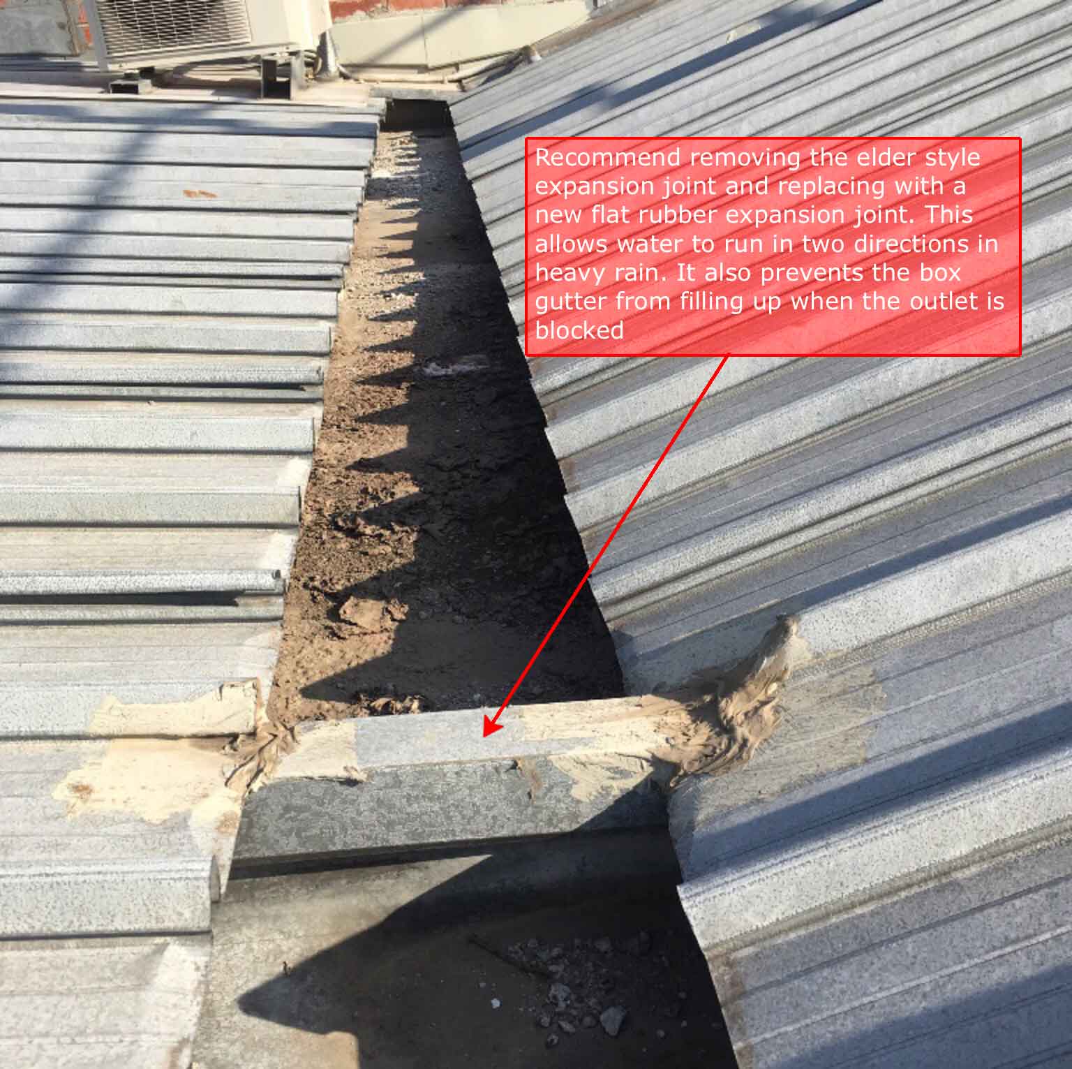 Box Gutter Leaks on Commercial Buildings | Expansion Joint Problems | Roofrite | Melbourne