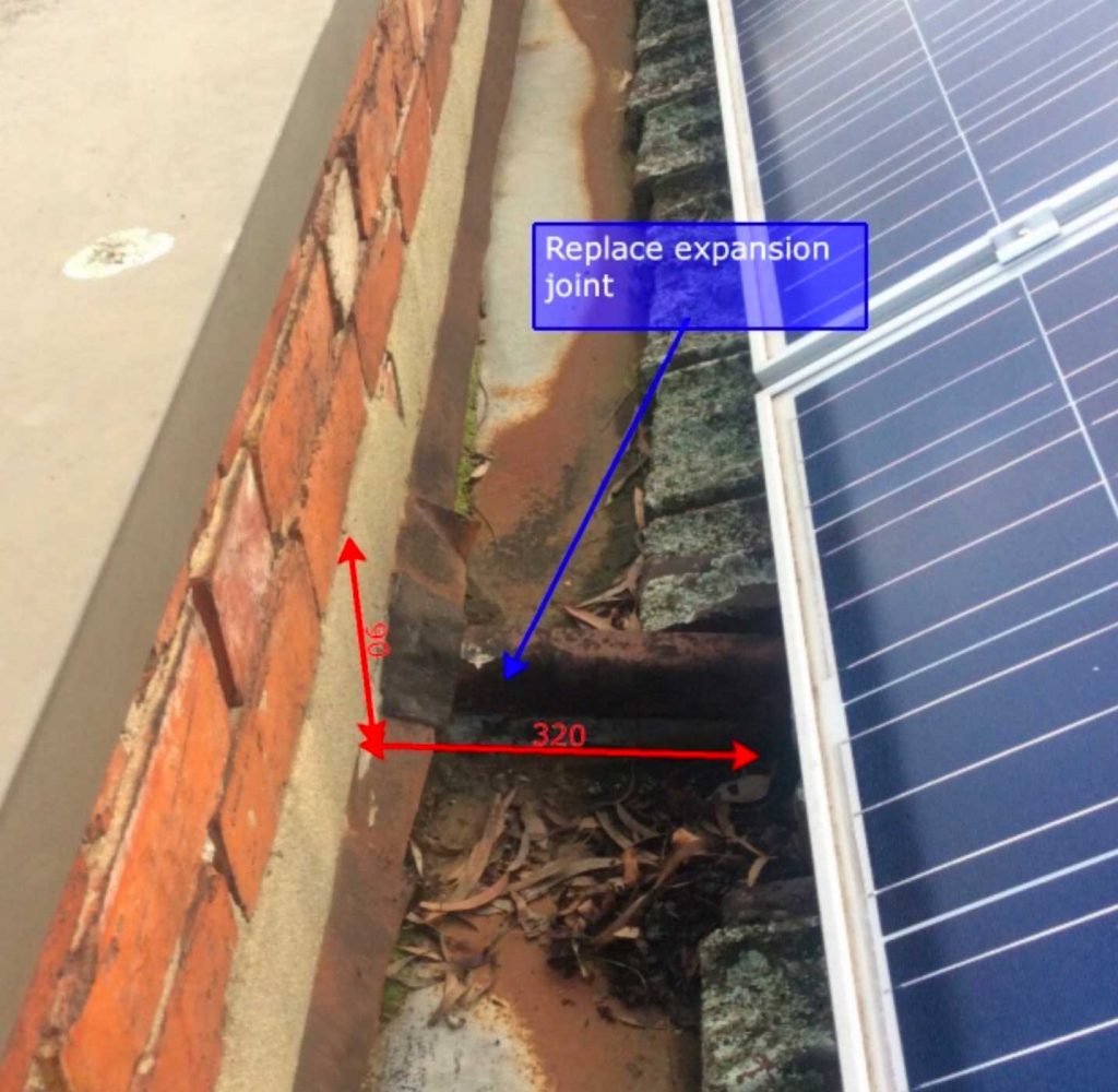 Box Gutter Leaks on Commercial Buildings | Before Expansion Joint Replaced | Roofrite | West Melbourne